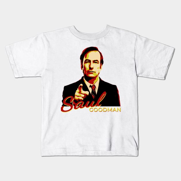 Saul Goodman White Kids T-Shirt by Suarezmess